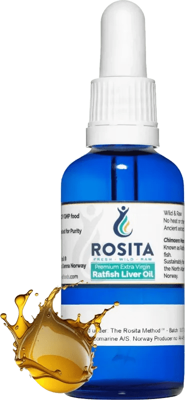 Rosita_Extra_Virgin_Ratfish_Liver_Oil_Liquid,_Extra_panenský_olej_z_jater_chiméry,_50_ml
