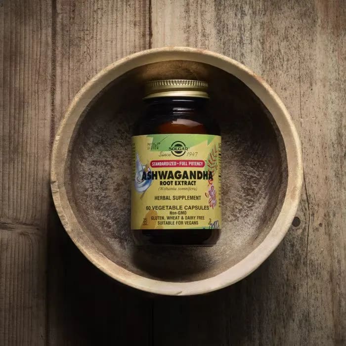 Solgar_Ashwagandha_Root_Extract,_60_rostlinných_kapslí