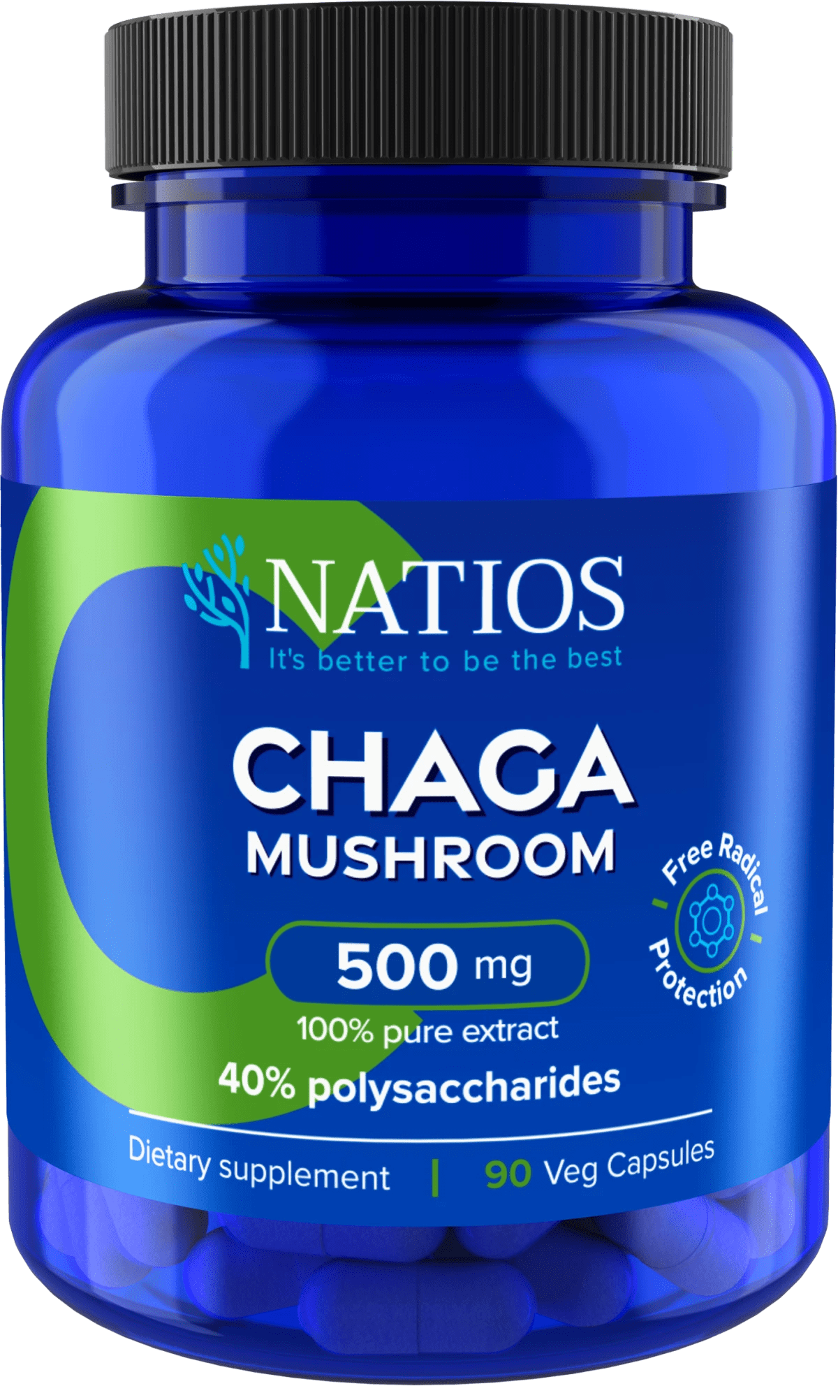 NATIOS_Chaga_Extract,_500_mg,_40%_polysaccharides,_90_veganských_kapslí
