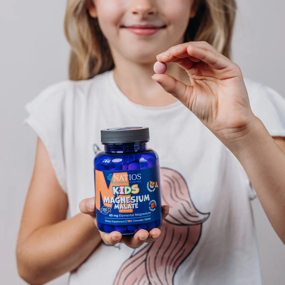 NATIOS_Kids_Magnesium_Malate,_250_mg,_180_jahodových_cucacích_tabletek