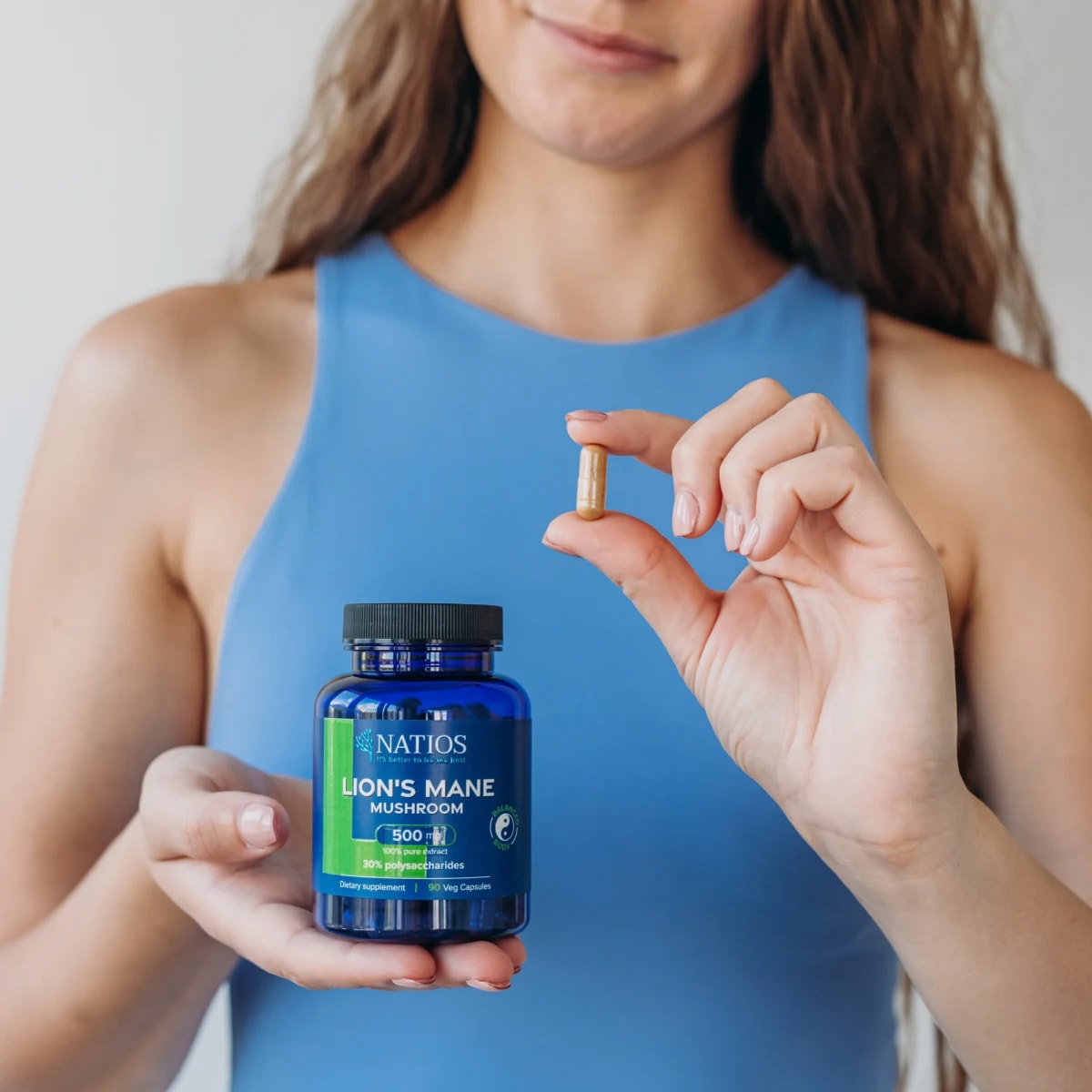 NATIOS_Lion's_Mane_Extract,_500_mg,_30%_polysaccharides,_90_veganských_kapslí