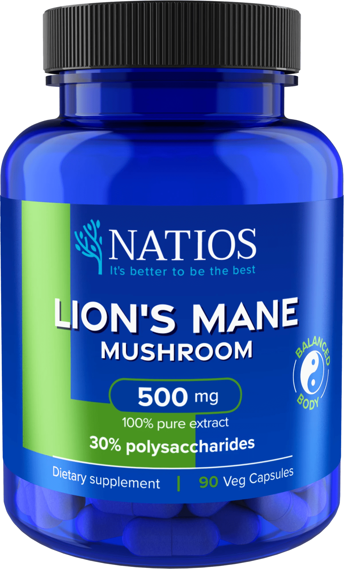 NATIOS_Lion's_Mane_Extract,_500_mg,_30%_polysaccharides,_90_veganských_kapslí