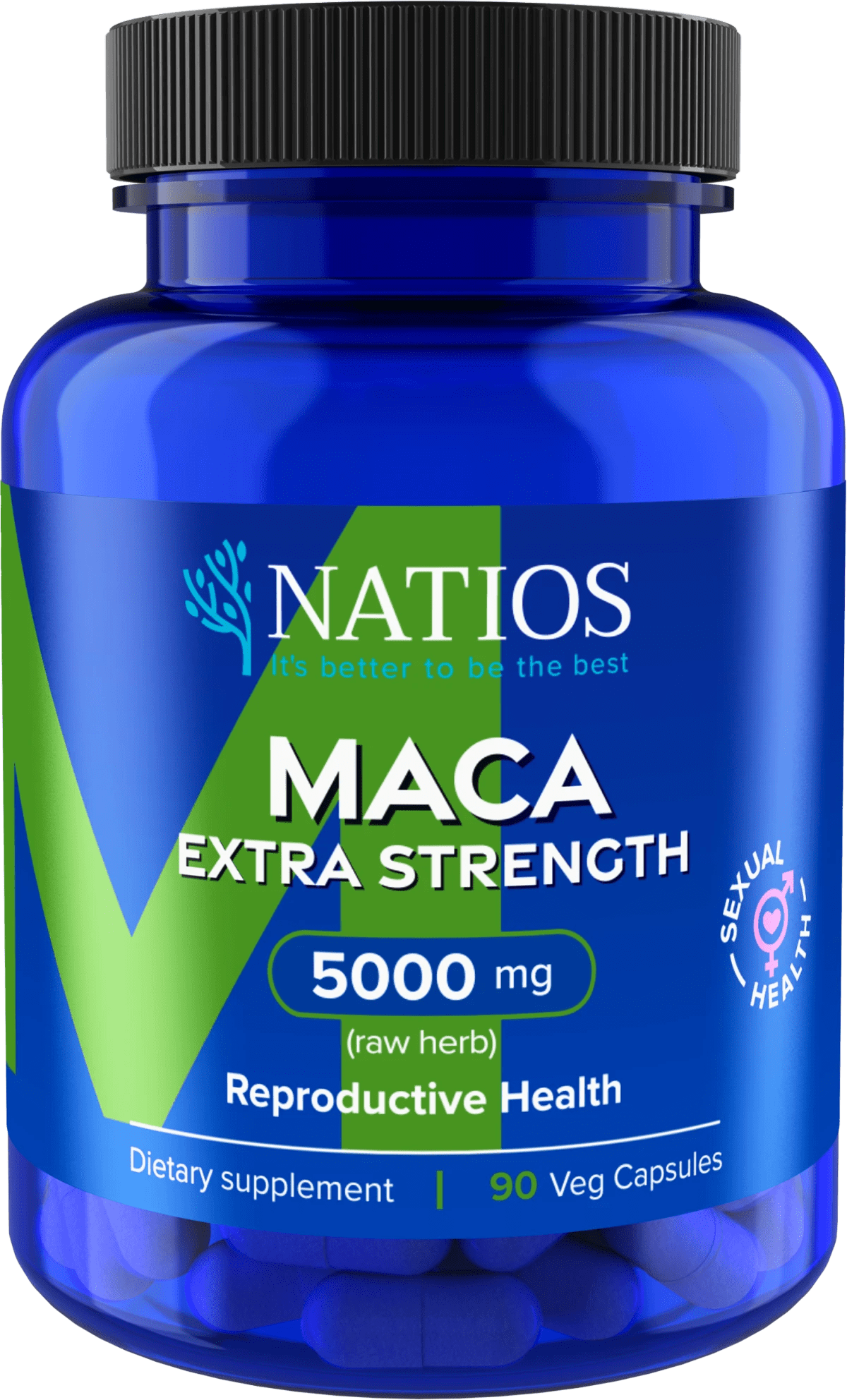 NATIOS_Maca_Extract,_5000_mg,_Extra_Strength,_90_veganských_kapslí