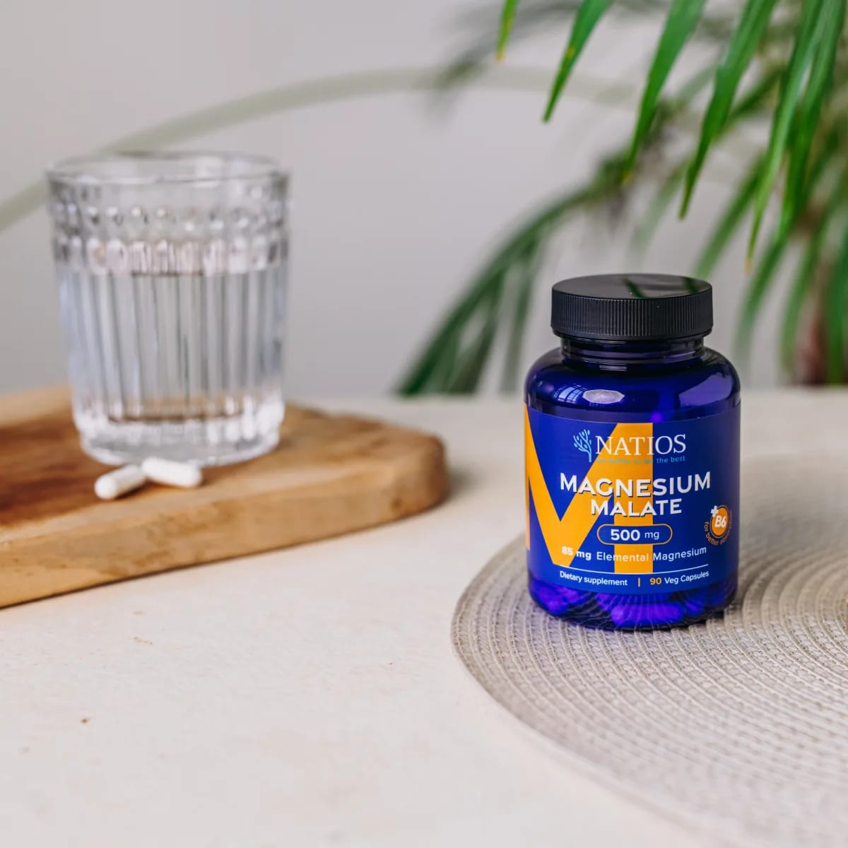 NATIOS_Magnesium_Malate_500_mg_+_B6,_90_veg._kapslí,_(elem._hořčík_85_mg)