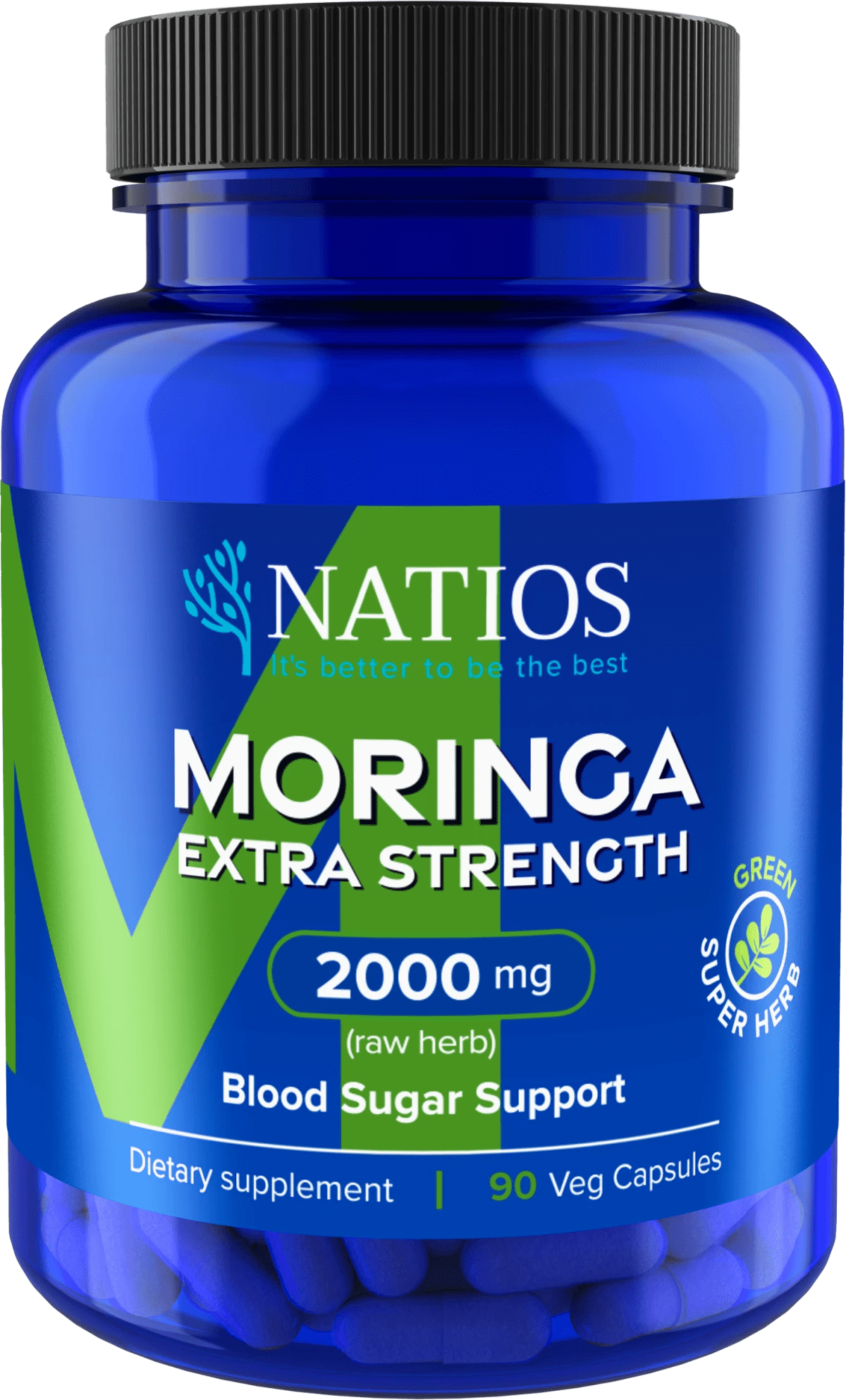 NATIOS_Moringa_Extract,_2000_mg,_Extra_Strength,_90_veganských_kapslí