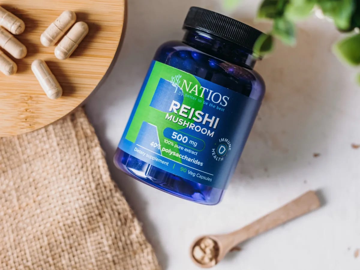 NATIOS_Reishi_Extract,_500_mg,_40%_polysaccharides,_90_veganských_kapslí