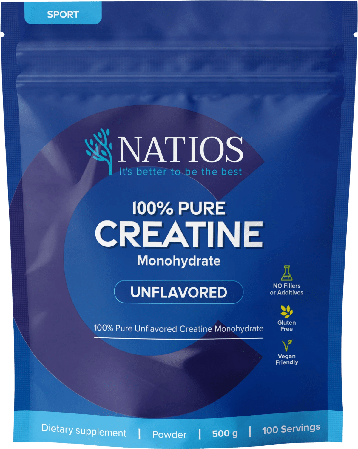 NATIOS_Creatine_Monohydrate,_Kreatin_Monohydrát,_Neochucený,_500_g