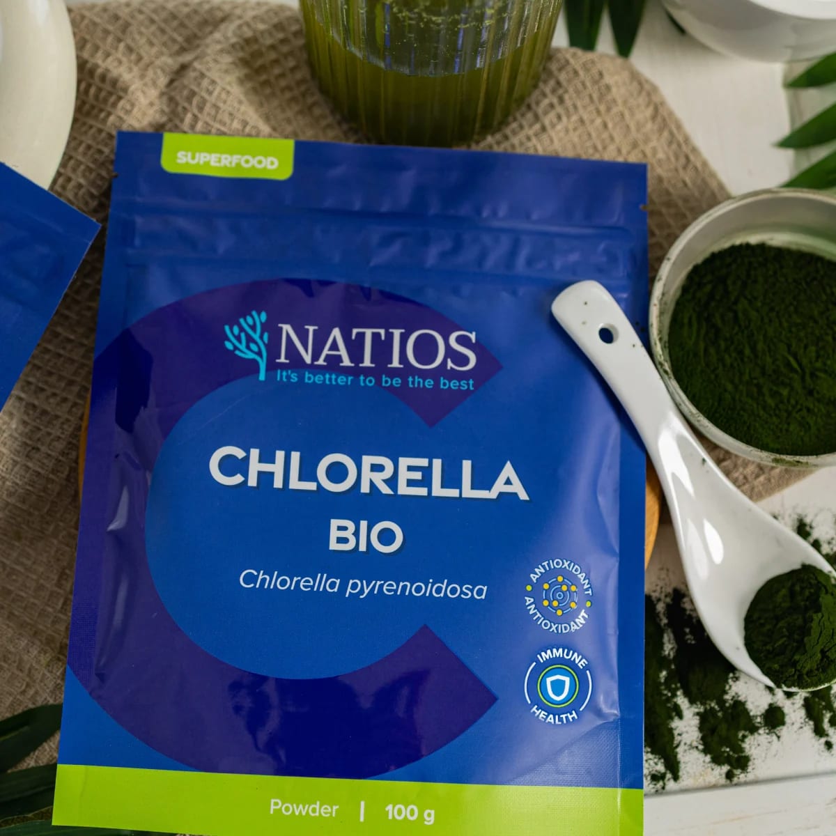 NATIOS_Chlorella_BIO_prášek,_100_g