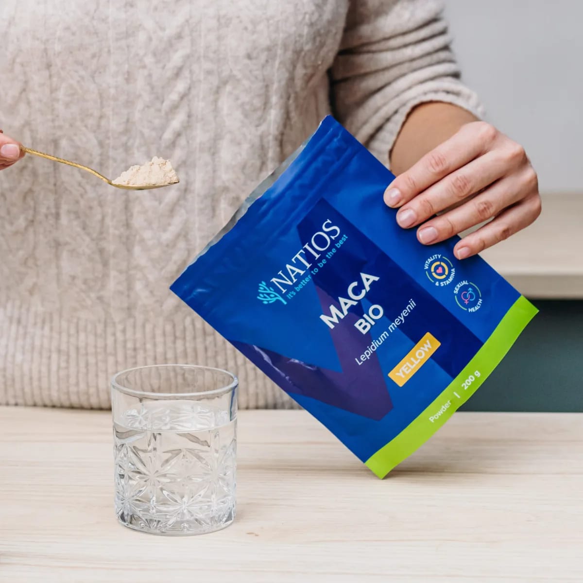 NATIOS_Maca_yellow_(žlutá)_BIO_prášek,_200_g