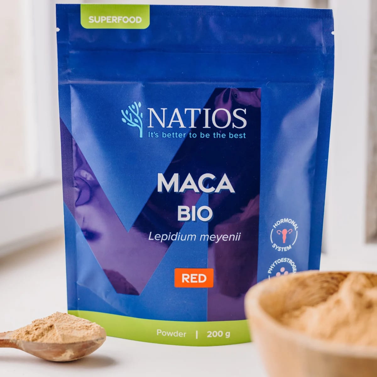 NATIOS_Maca_red_(červená)_BIO_prášek,_200_g