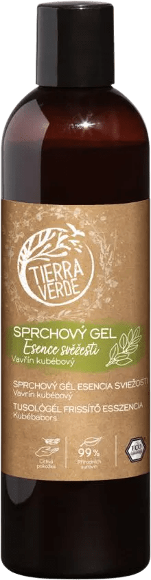 Tierra_Verde_Sprchový_gel_Esence_svěžesti,_Vavřín_kubébový,_300_ml