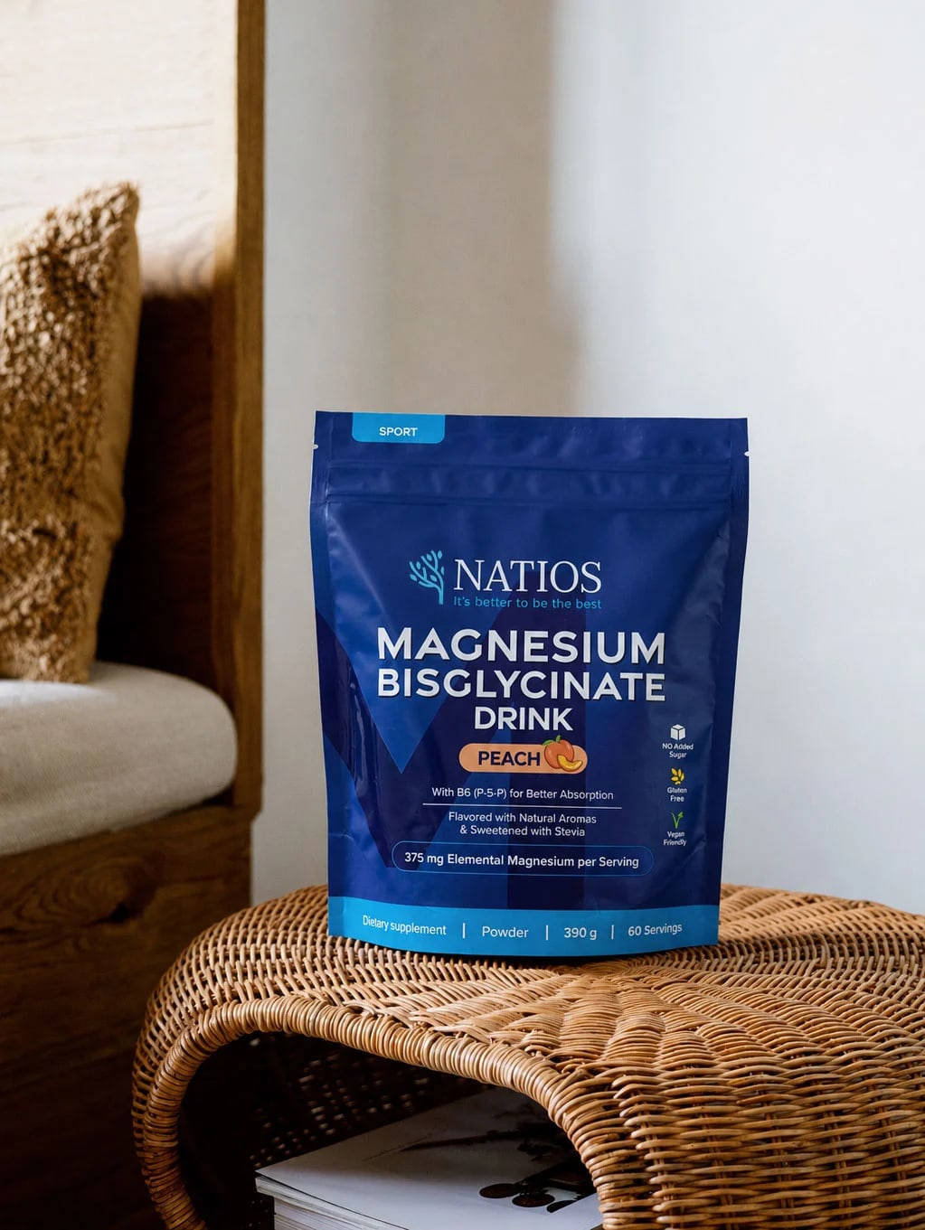 NATIOS_Magnesium_Bisglycinate_+_B6_Drink,_375_mg,_Broskev,_390_g