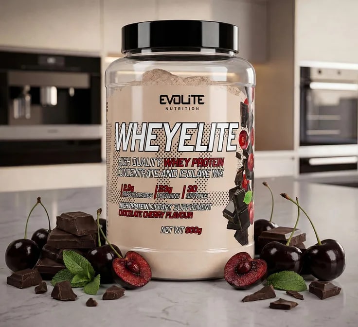 Evolite_WheyElite_Protein_-_Čokoláda_třešeň,_900_g