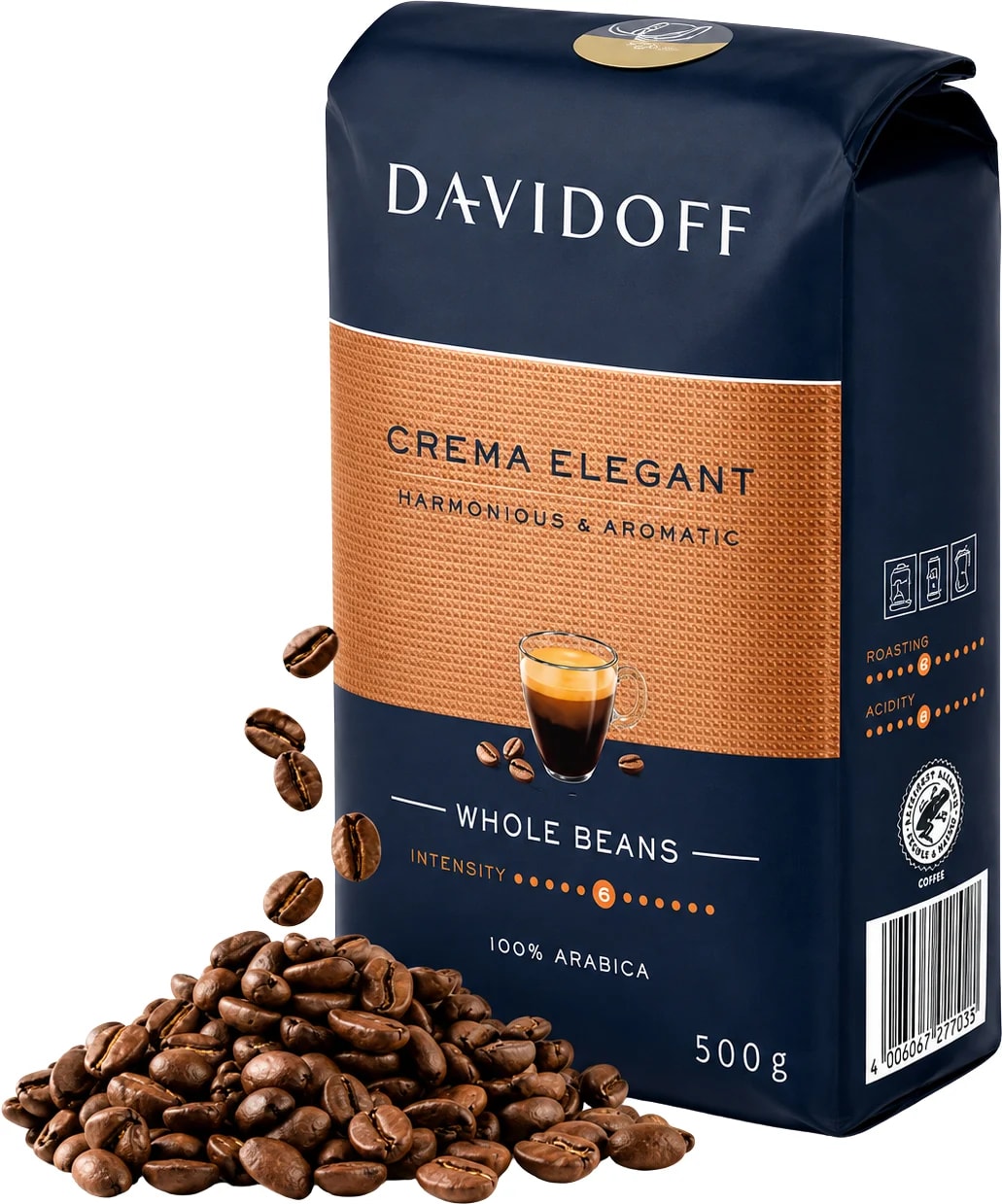 Davidoff_Crema_Elegant,_zrnková_káva,_100%_Arabica,_500_g