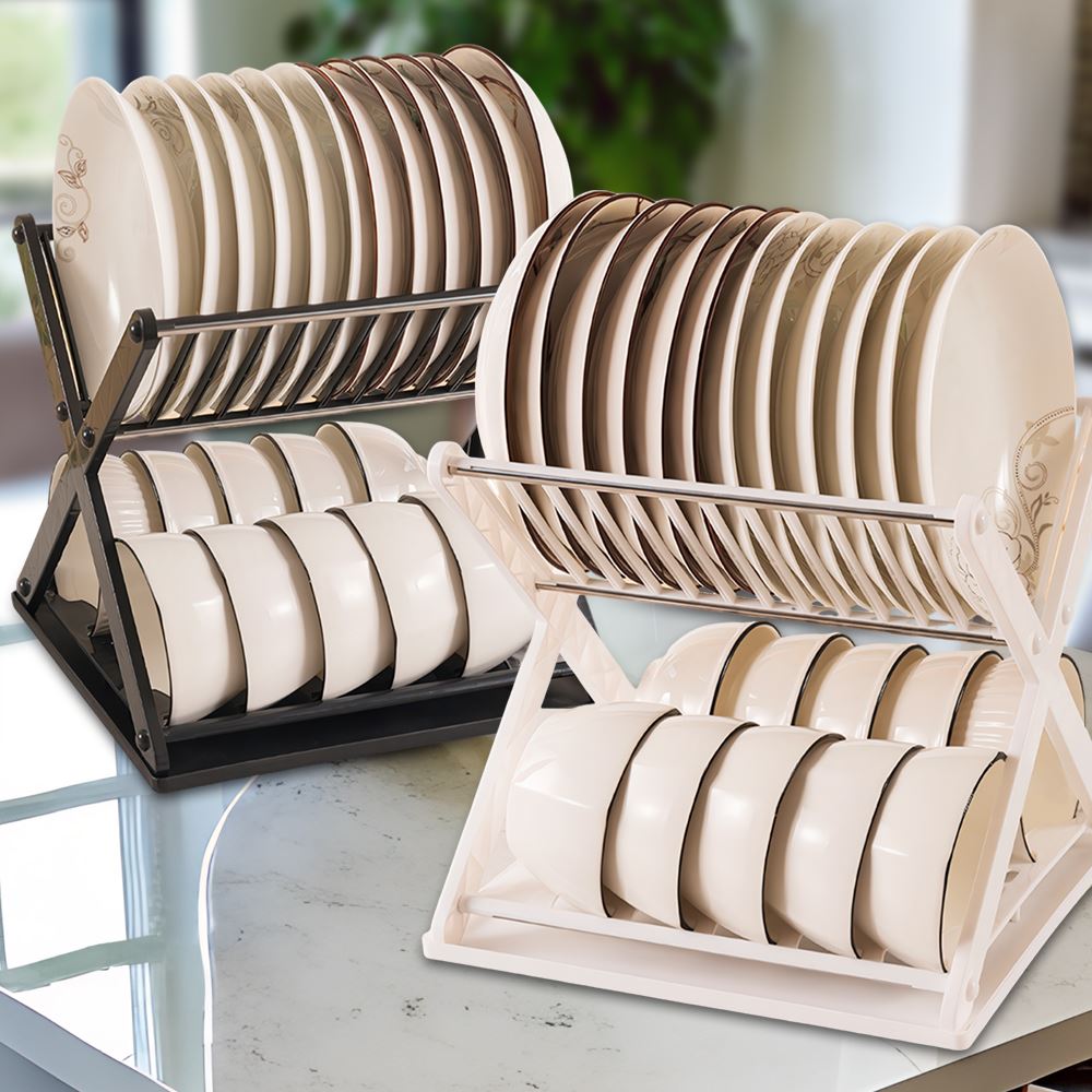 Collapsible Dish Drying Rack 2-Tier