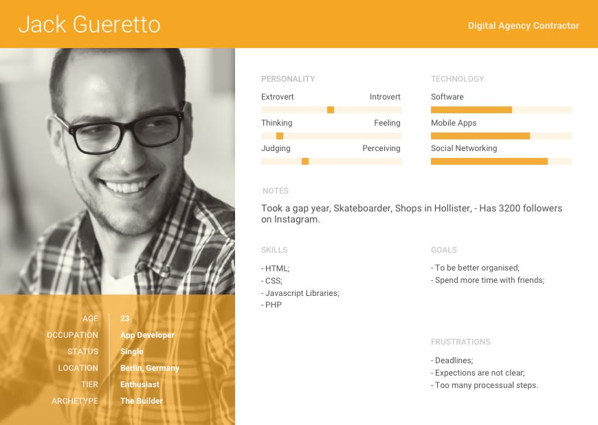 App Developer persona