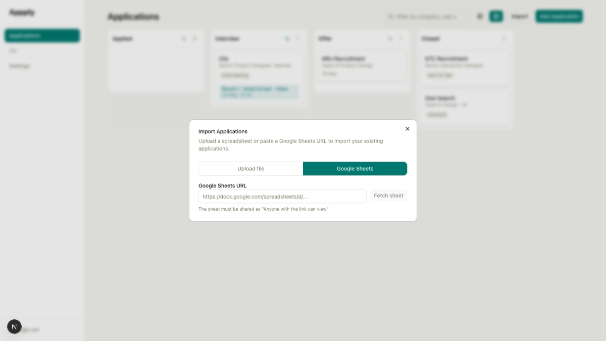 Importing Applications