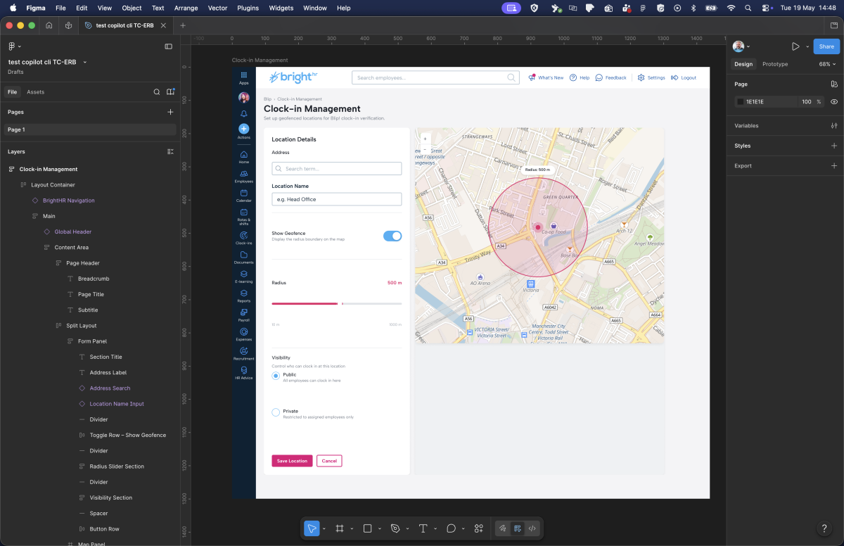 Creating a design via Claude and Skills