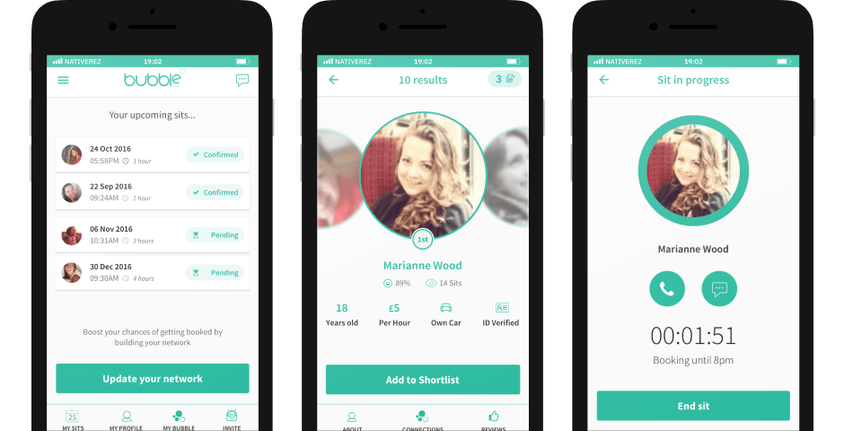 The Bubble Babysitting App