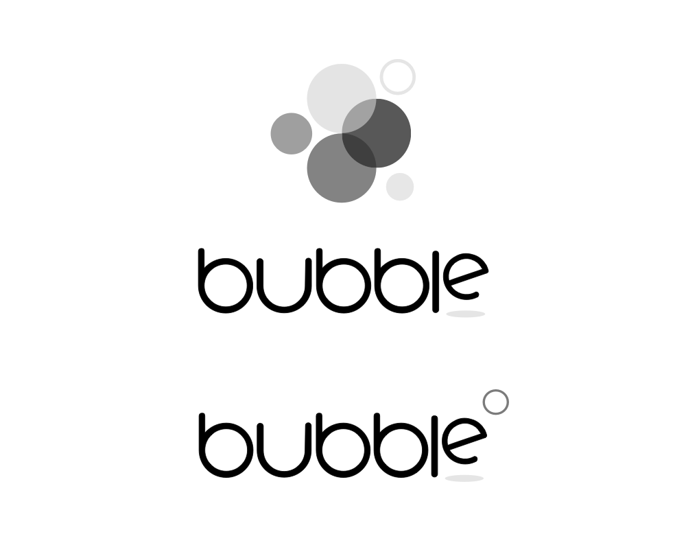 Black and white logo on light background