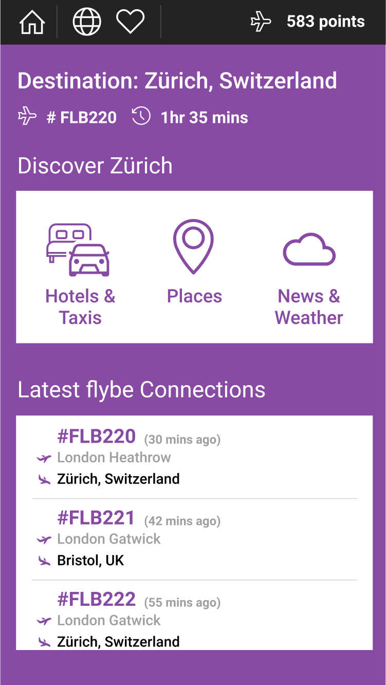 App loyalty points screen