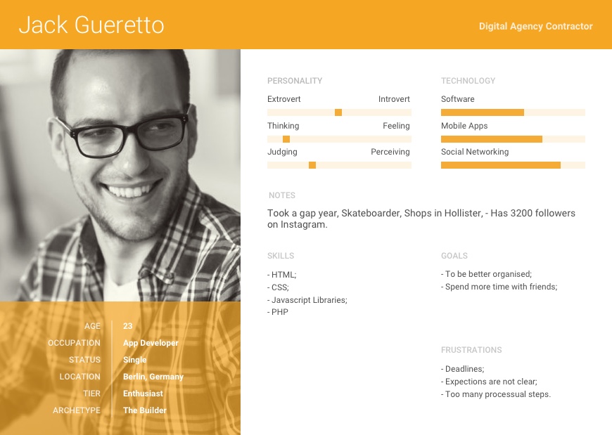 App Developer persona