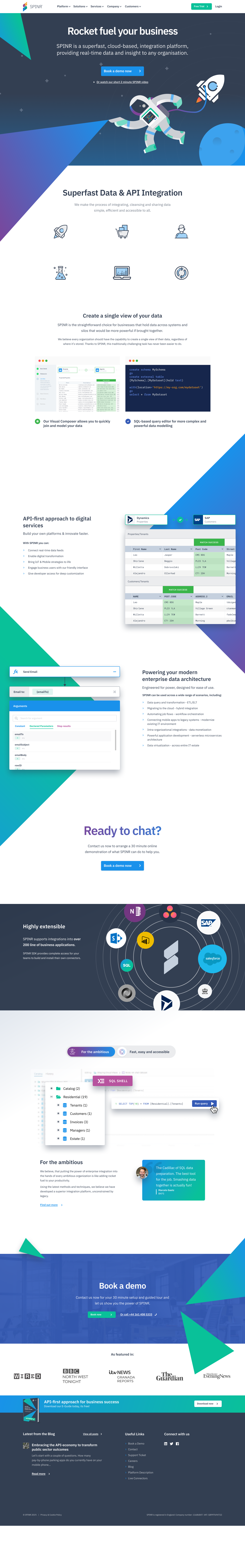 Marketing site homepage