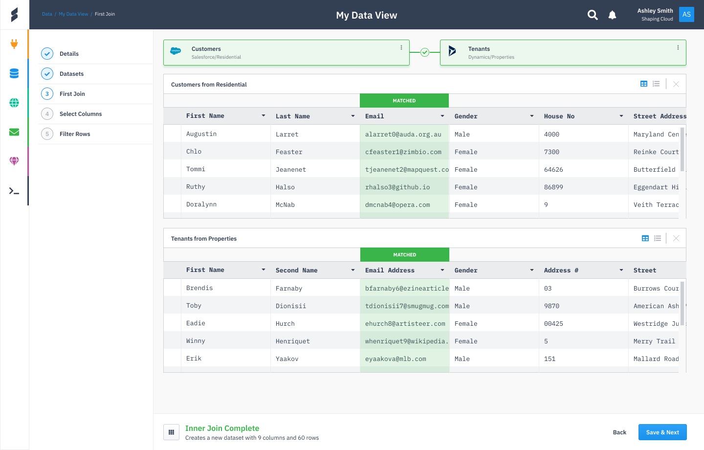 Data creation wizard