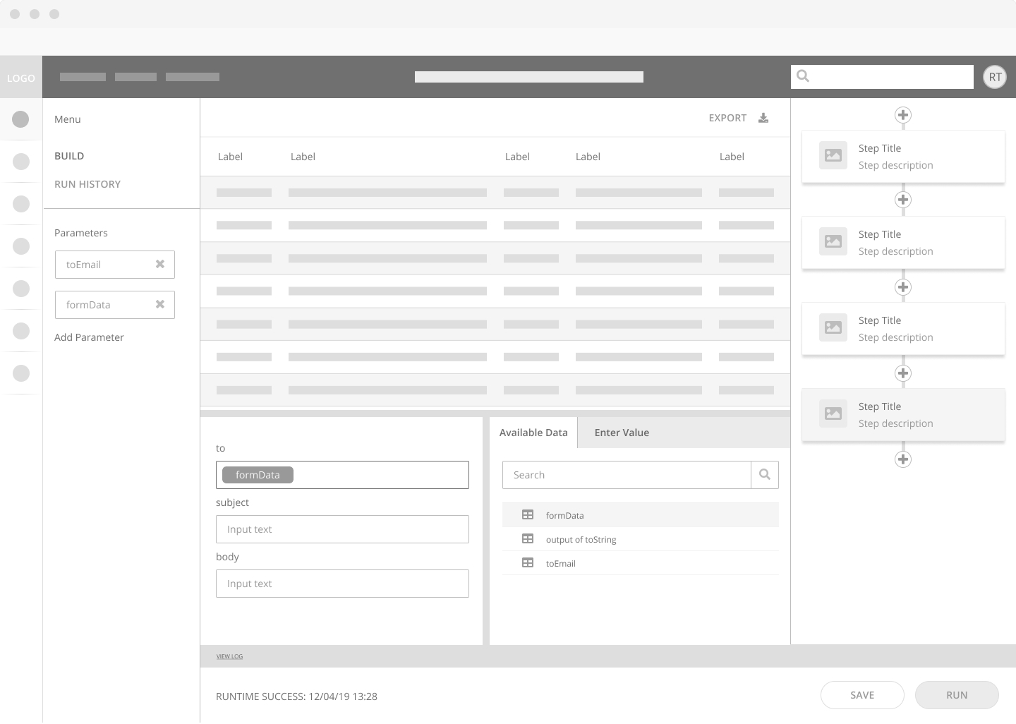 Adding arguments to a query step