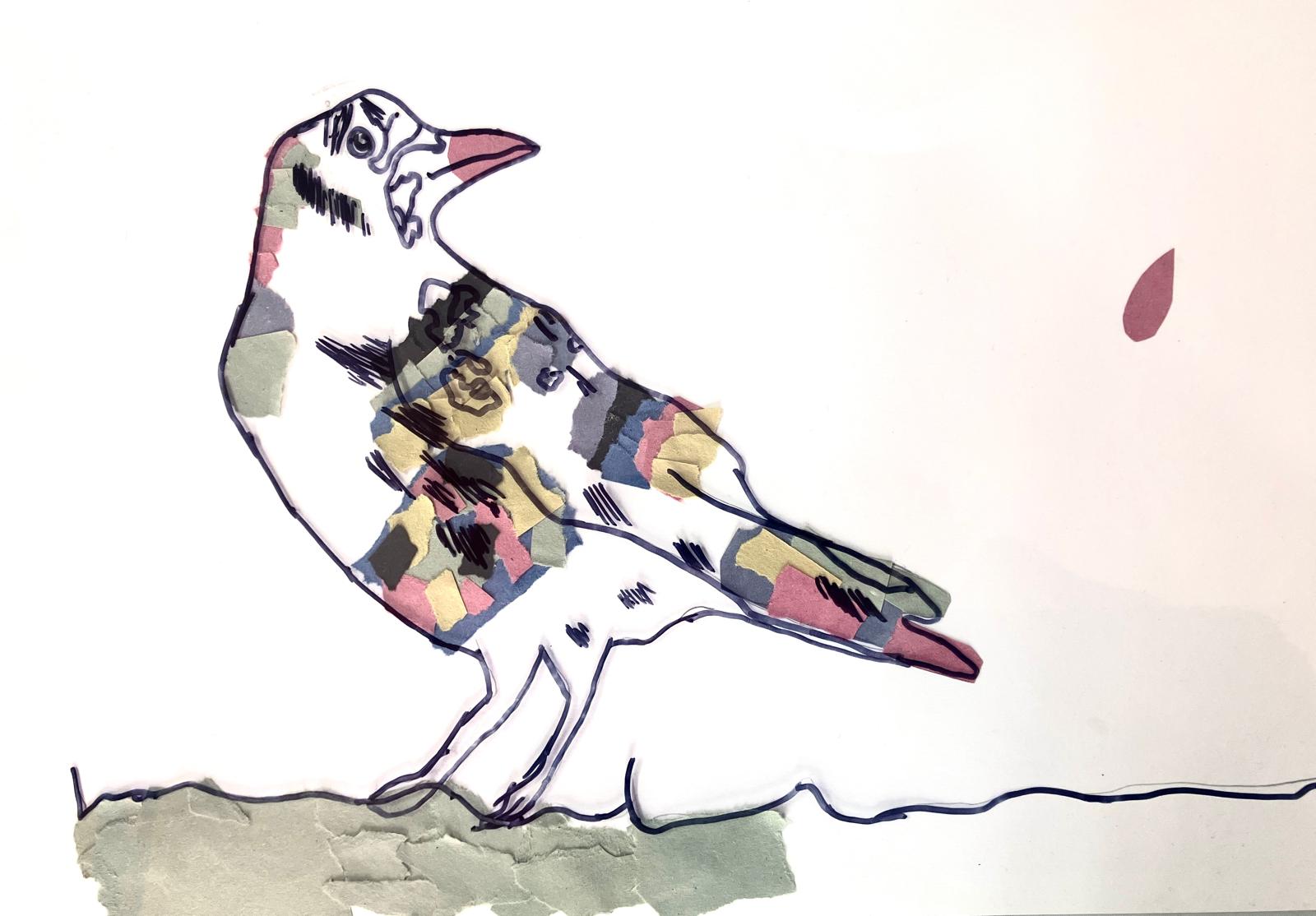Collage mid-progress of a Rook / Ydfan