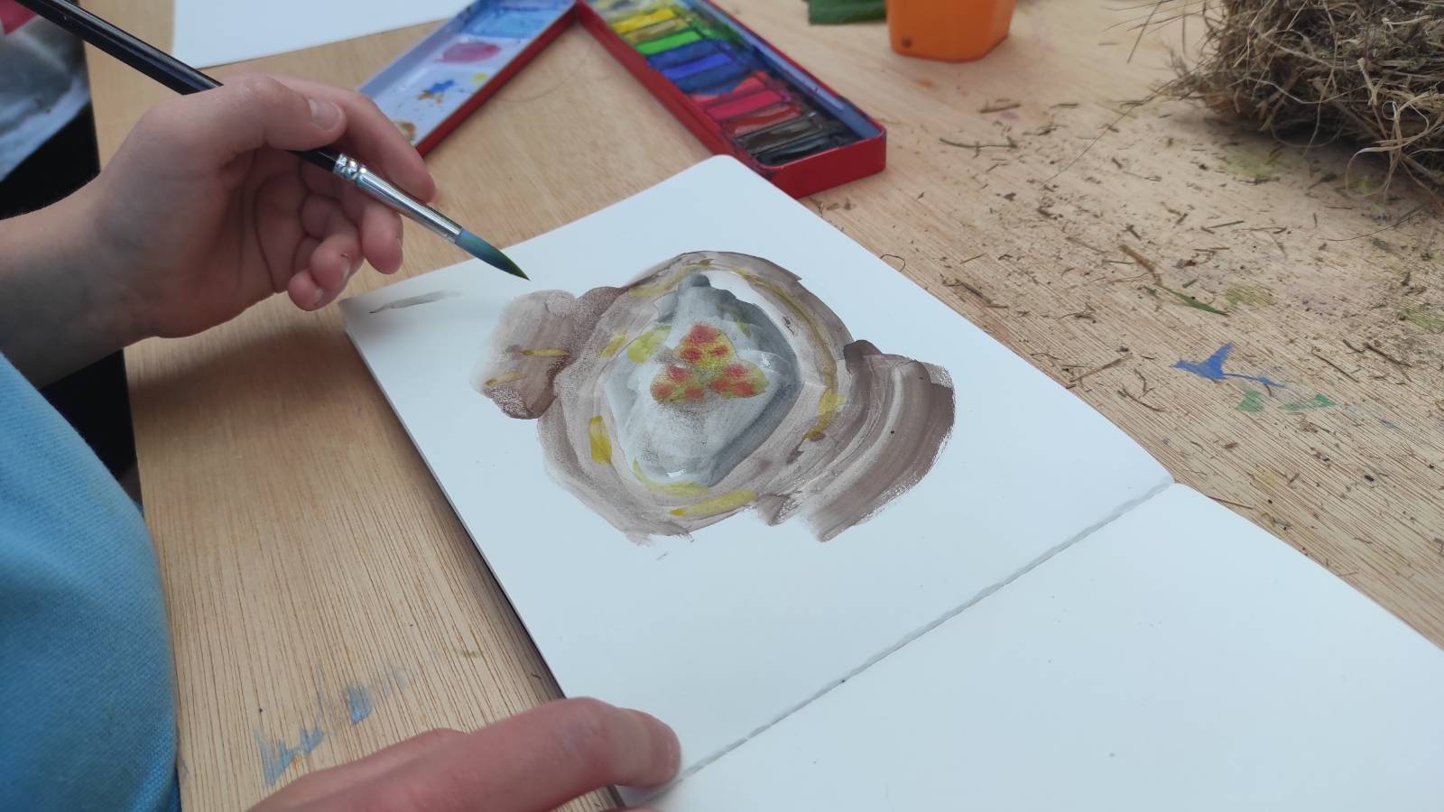 Painting Robin Goch nest