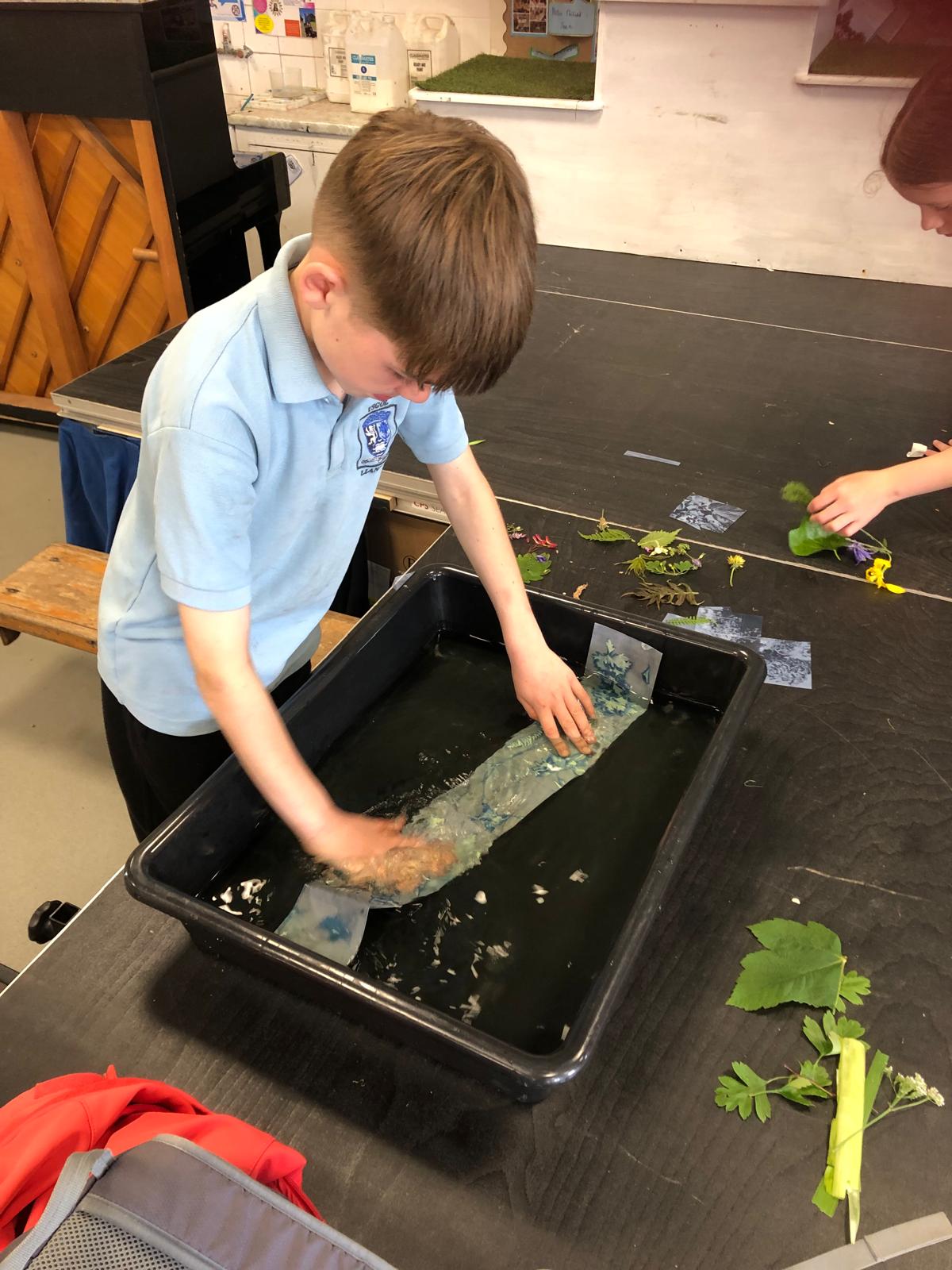 Washing the prints