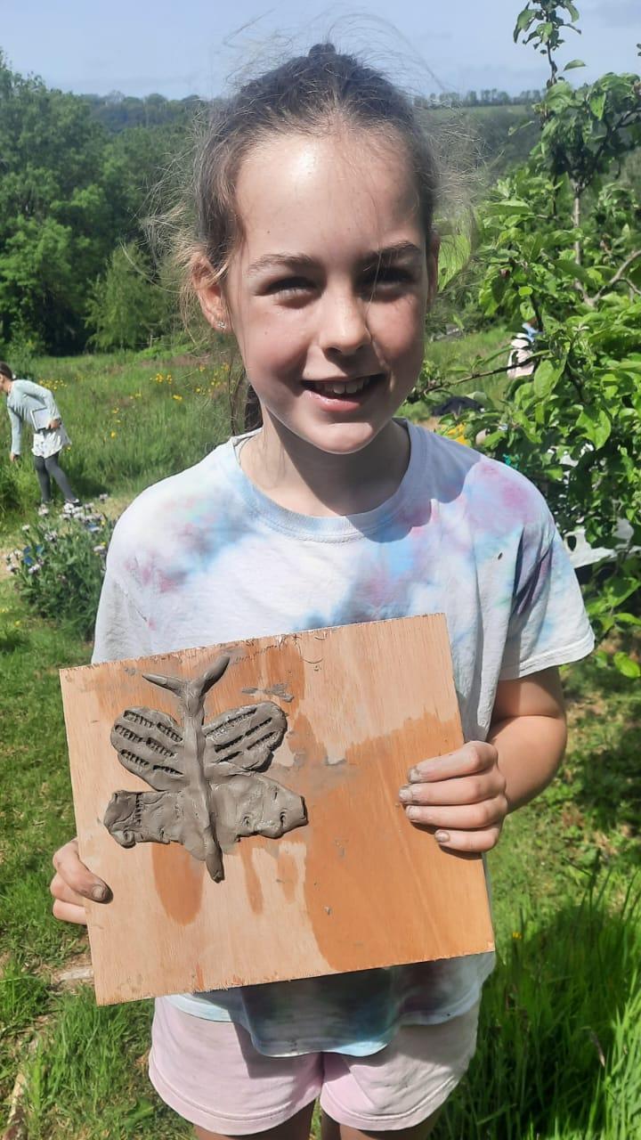 Clay butterfly