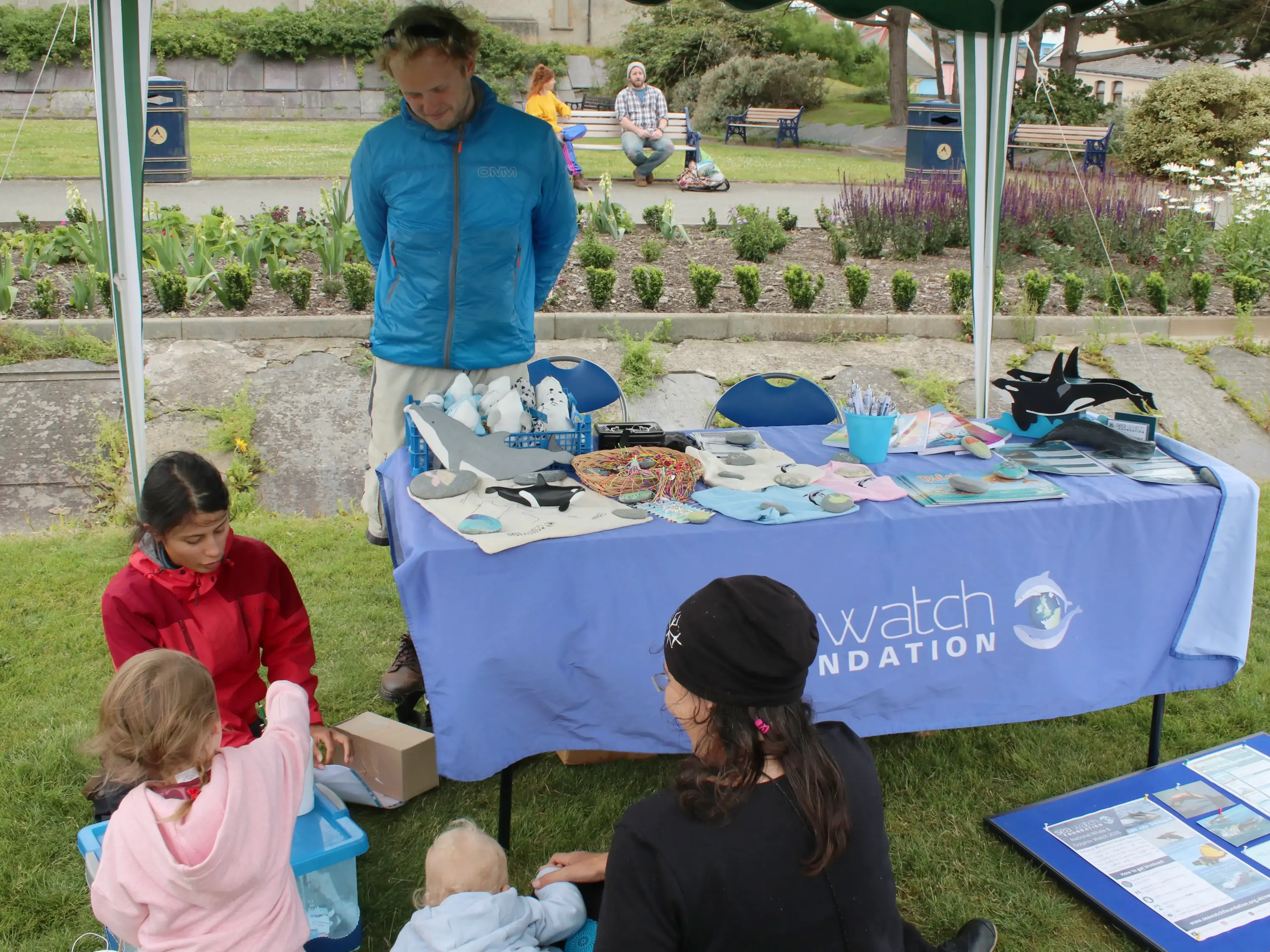 Family at the Seawatch stall