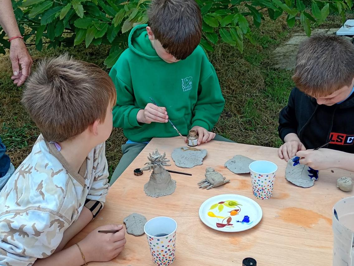 Painting clay