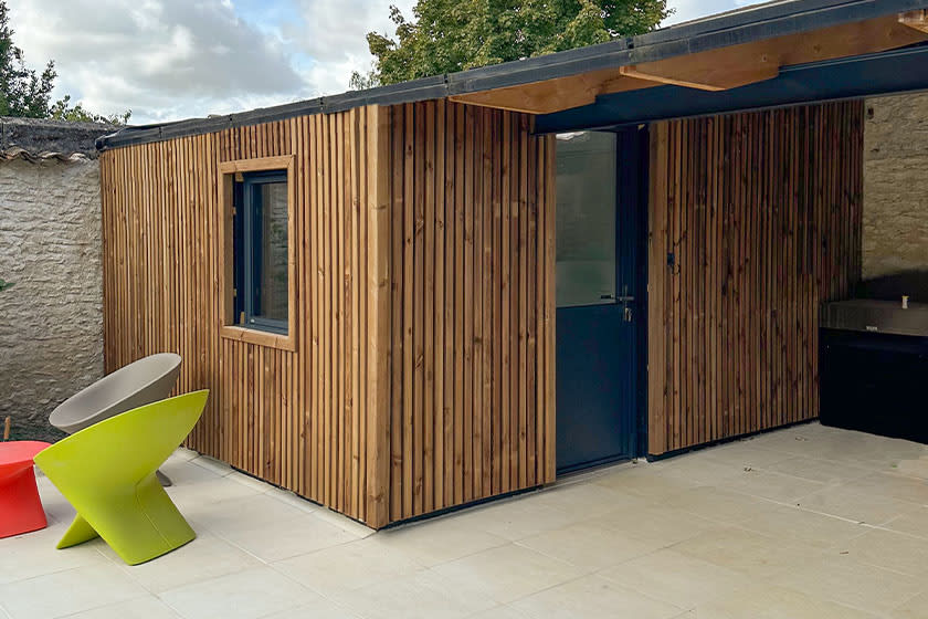 Bardage claire-voie en Pin thermo