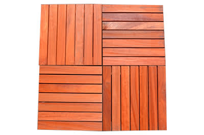 Dalle de plancher extérieur en bois exotique de Padouk