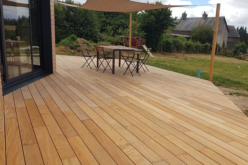 Réalisation d'une terrasse en bois exotique garapa