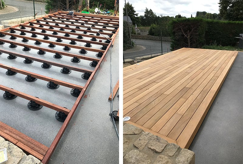 Avant/Après Terrasse en bois exotique garapa 