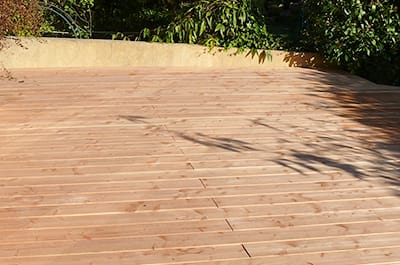 Terrasse en bois de Kebony avec escalier et éclairage LED – Wittersheim  (67) - L'Atelier Bosquet