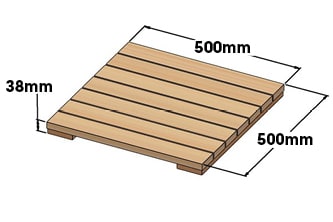 profil lisse de dalle de terrasse en bois padouk 500x500mm