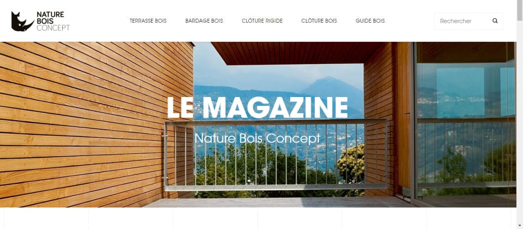 nouveau home page Magazine nature bois concept