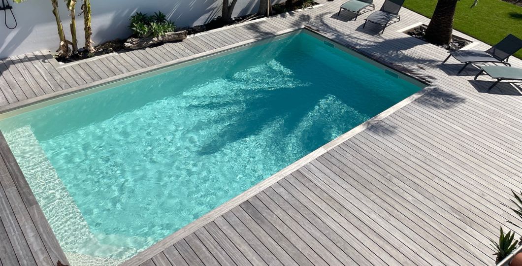 terrasse padouk grisée