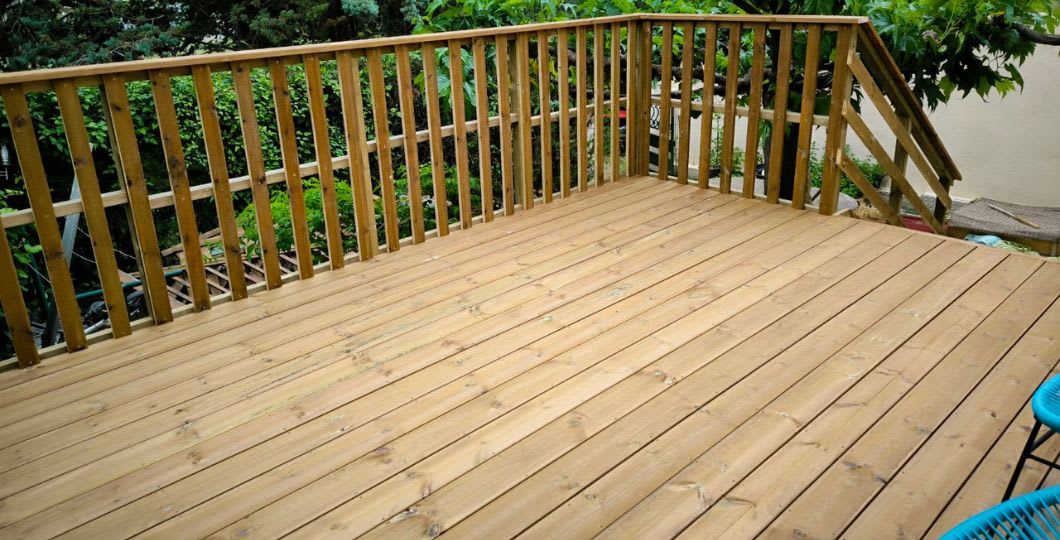 terrasse balcon pin vert