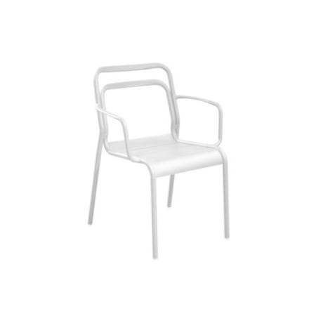 Fauteuil de jardin empilable EOS - alu - blanc