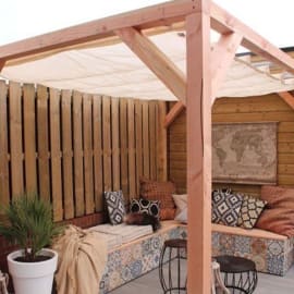 Pergola en bois douglas autoportante - 370x500 - Nesling
