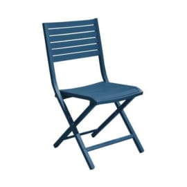Chaise de jardin pliante Lucca - alu - bleu nuit