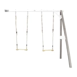 Portique Double Mural Wall Mount en Bois - Deux balan&ccedil;oires - gris/blanc