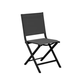 Chaise pliante Th&eacute;ma - graphite/noir