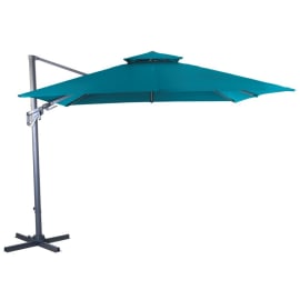 Parasol d&eacute;port&eacute; Inclinable Aluminium Bioclim - 3x3m - coloris bleu